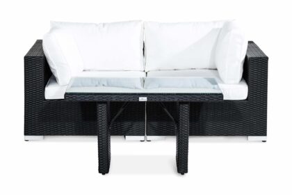 Loungegrupp bahamas 2-sits - svart bord