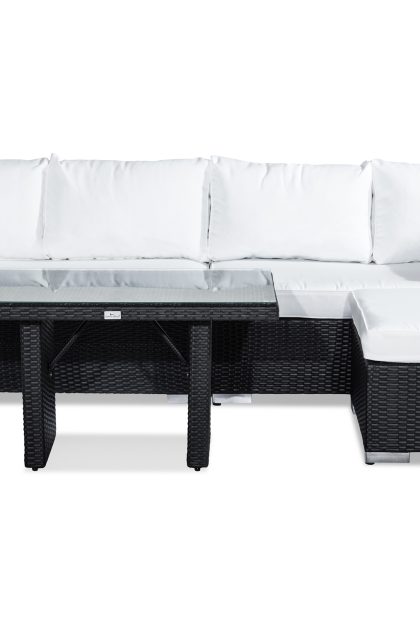Loungegrupp utomhus bahamas 5-sits - svart bord divan