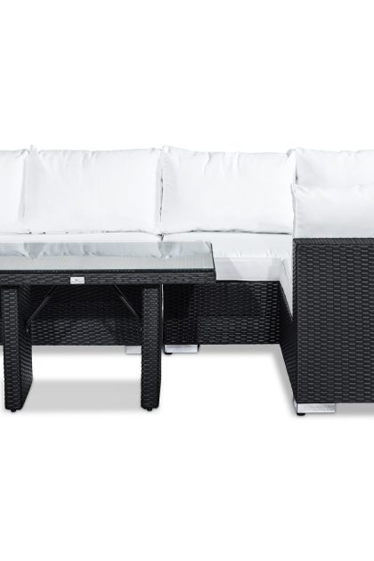 Loungegrupp utomhus bahamas 5-sits - svart bord