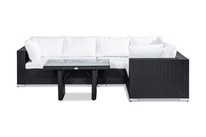 Loungegrupp Utomhus Bahamas 5-sits - Svart Bord
