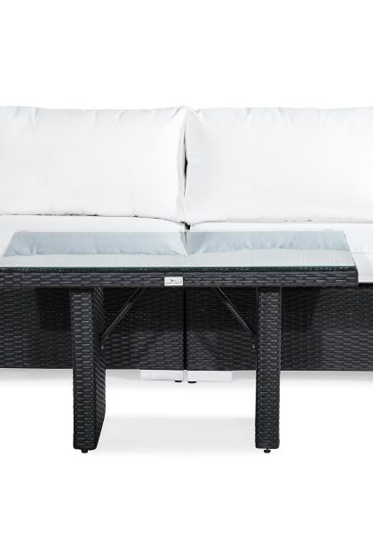 Loungegrupp utomhus bahamas 2-sits - svart bord avslut