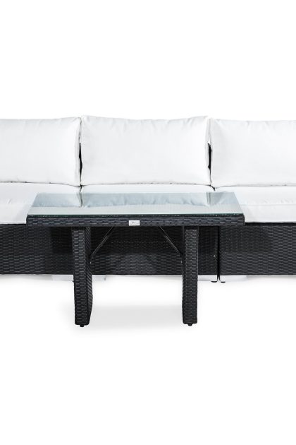 Loungegrupp utomhus bahamas 3-sits - svart bord avslut