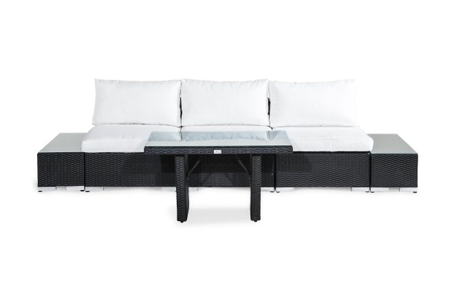 Loungegrupp utomhus bahamas 3-sits - svart bord avslut