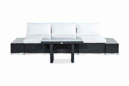 Loungegrupp utomhus bahamas 3-sits - svart bord avslut