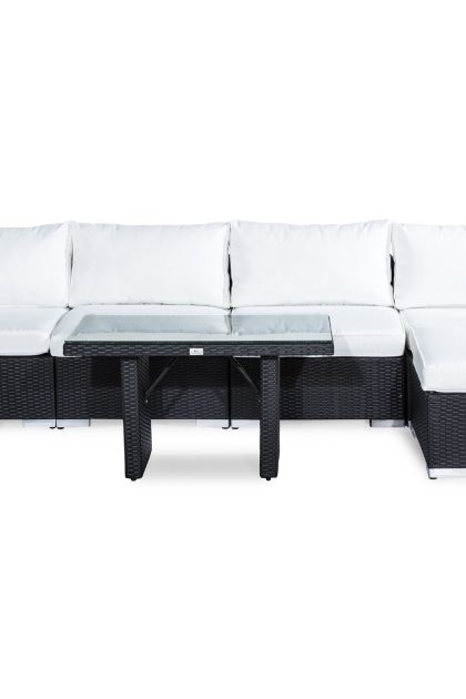 Loungegrupp utomhus bahamas 5-sits - svart bord divan avslut