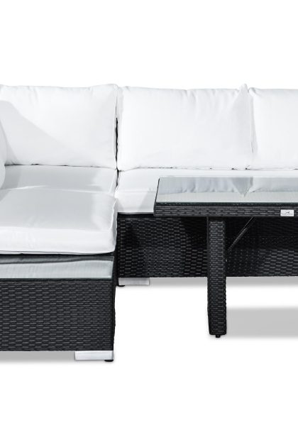 Loungegrupp utomhus bahamas 4-sits - svart bord avslut