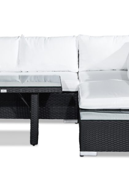 Loungegrupp utomhus bahamas 4-sits - svart bord avslut
