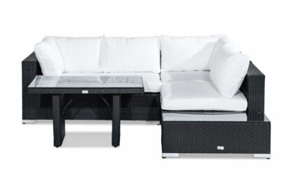 Loungegrupp utomhus bahamas 4-sits - svart bord avslut