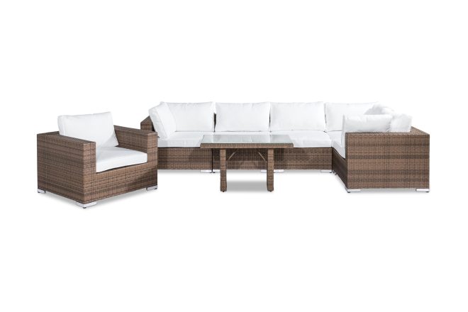 Loungegrupp utomhus bahamas 6-sits - sand bord fåtölj