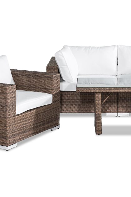 Loungegrupp utomhus bahamas 3-sits - sand bord fåtölj