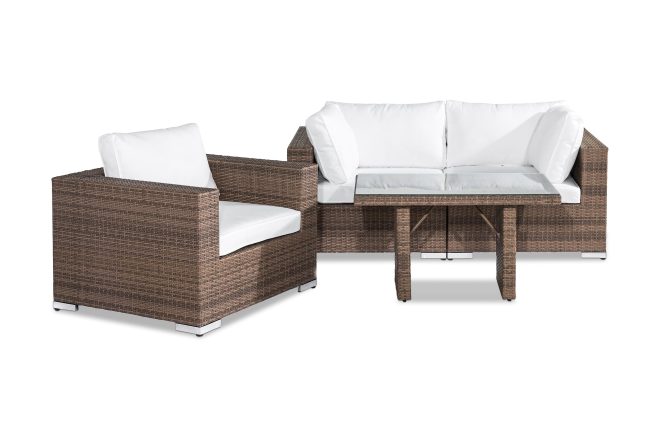 Loungegrupp utomhus bahamas 3-sits - sand bord fåtölj