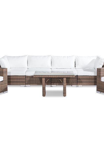 Loungegrupp utomhus bahamas 6-sits - sand bord 2 fåtöljer