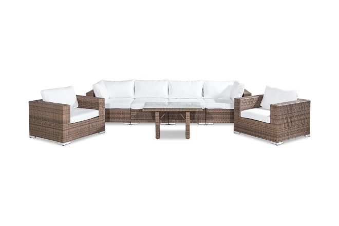 Loungegrupp utomhus bahamas 6-sits - sand bord 2 fåtöljer