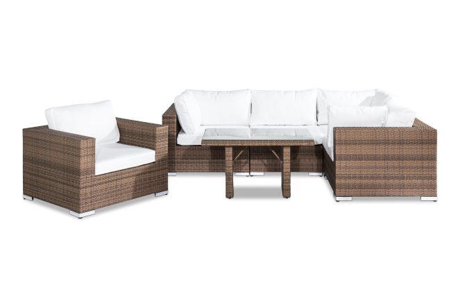 Loungegrupp utomhus bahamas 5-sits - sand bord fåtölj