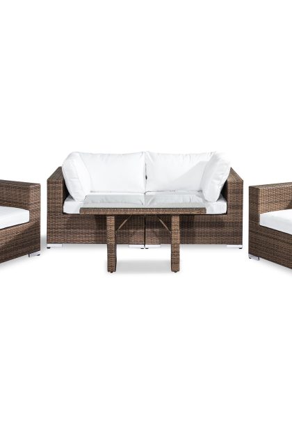 Loungegrupp utomhus bahamas 4-sits - sand bord 2 fåtöljer