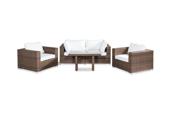 Loungegrupp utomhus bahamas 4-sits - sand bord 2 fåtöljer