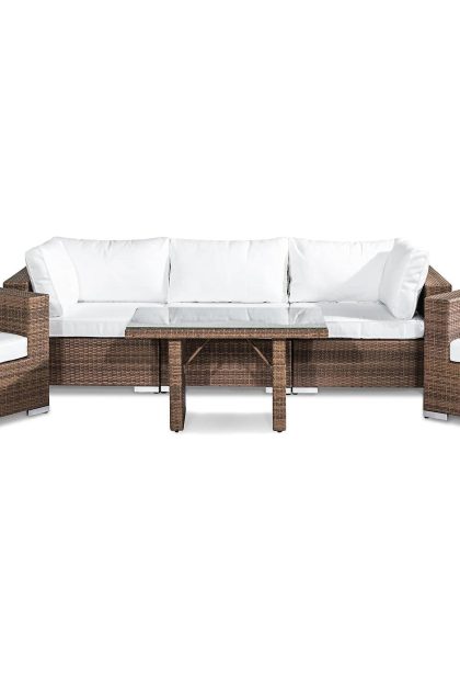 Loungegrupp utomhus bahamas 5-sits - sand bord 2 fåtöljer