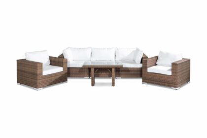 Loungegrupp utomhus bahamas 5-sits - sand bord 2 fåtöljer