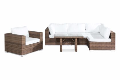 Loungegrupp utomhus bahamas 5-sits - sand bord fåtölj