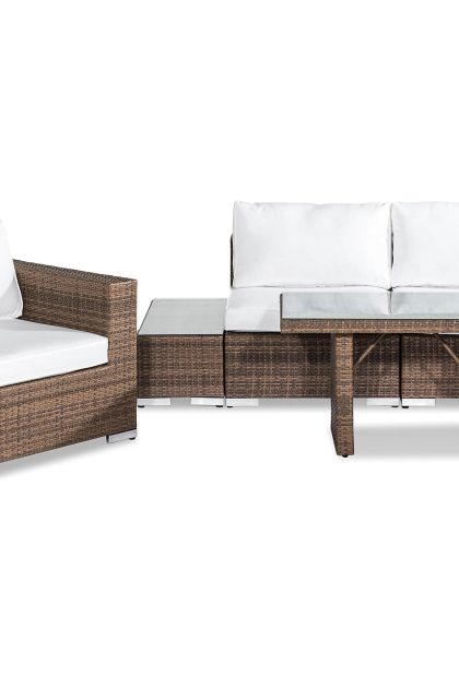 Loungegrupp utomhus bahamas 3-sits - sand bord fåtölj avslut