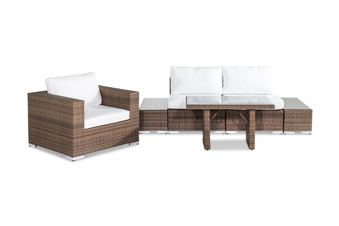 Loungegrupp utomhus bahamas 3-sits - sand bord fåtölj avslut