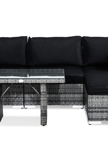 Loungegrupp utomhus bahamas 4-sits - grå bord divan