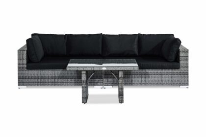 Loungegrupp utomhus bahamas 4-sits - grå bord