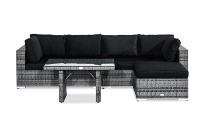 Loungegrupp utomhus bahamas 5-sits - grå bord divan