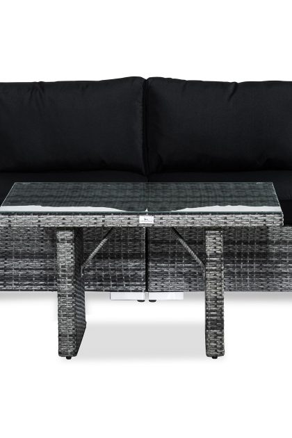 Loungegrupp utomhus bahamas 2-sits - grå bord avslut