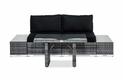 Loungegrupp utomhus bahamas 2-sits - grå bord avslut