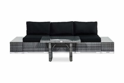 Loungegrupp utomhus bahamas 3-sits - grå bord avslut