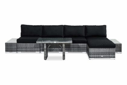 Loungegrupp utomhus bahamas 5-sits - grå bord divan avslut