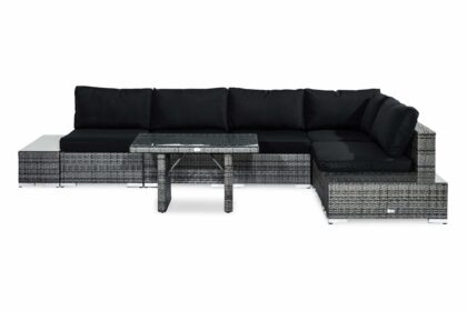 Loungegrupp utomhus bahamas 5-sits - grå bord avslut