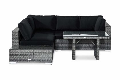 Loungegrupp utomhus bahamas 4-sits - grå bord avslut