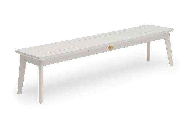 Bänk utomhus utestoltö 185 cm vit - hillerstorp