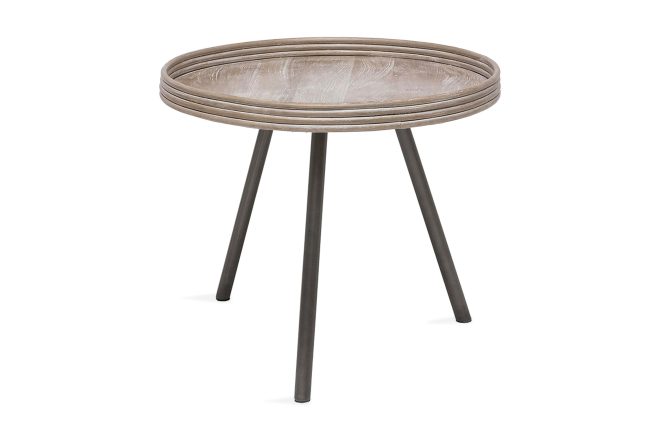 Sidobord Leicester 50 cm Runt Grå - Hillerstorp