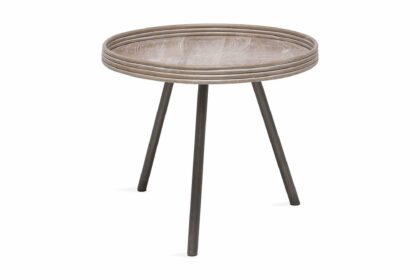 Sidobord leicester 50 cm runt grå - hillerstorp
