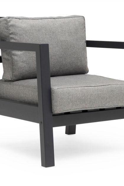 Hillerstorp utestol lounge utefåtölj - grå/svart