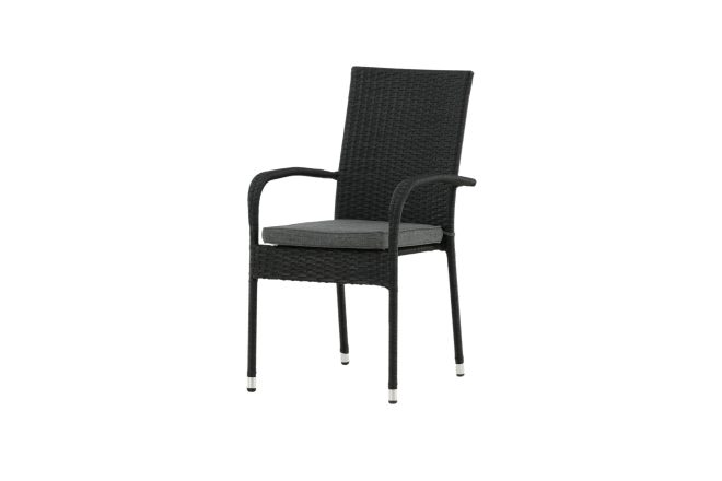 Anna karmstol stapelbar svart - venture home