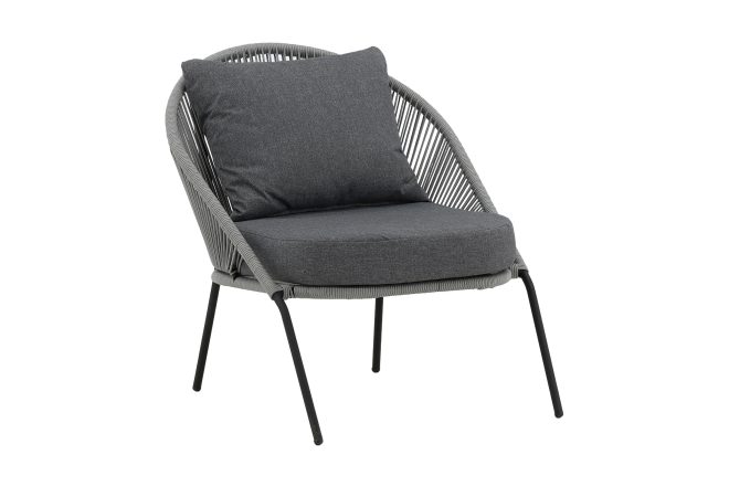 Lindos grå utefåtölj lounge