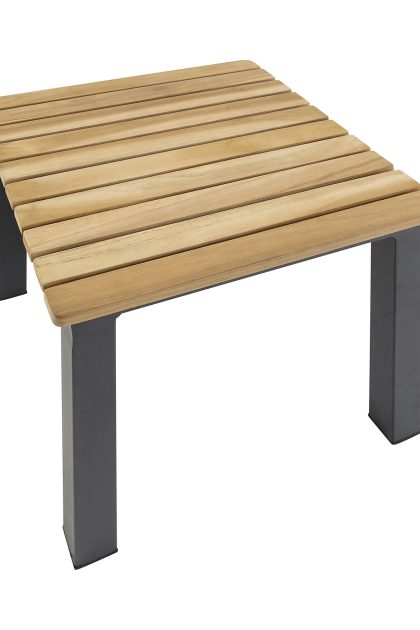 Sidobord utomhus karibib 40 cm teak/svart - venture home