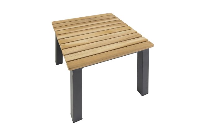 Sidobord utomhus karibib 40 cm teak/svart - venture home