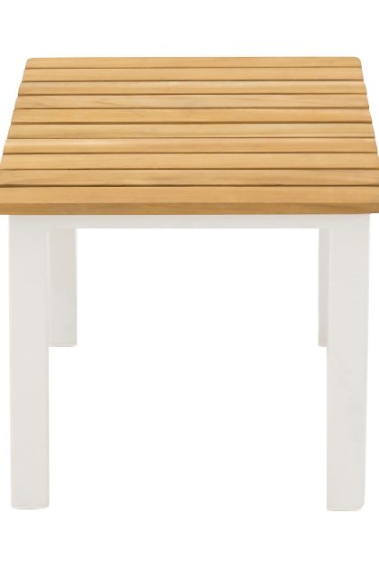 Mexico sidobord utomhus 40 cm - vit/teak
