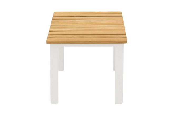 Mexico sidobord utomhus 40 cm - vit/teak