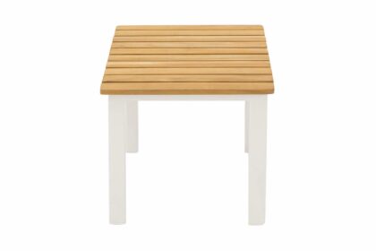 Mexico sidobord utomhus 40 cm - vit/teak
