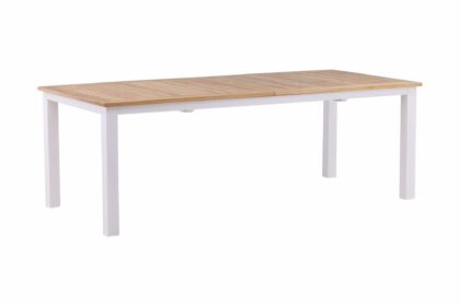 Panama förlängningsbart matbord utomhus 224-324 cm - teak/vit