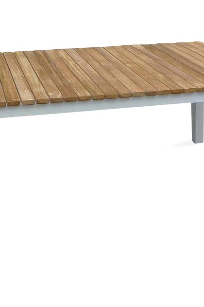 Brasilia soffbord 110x60 - teak/vit