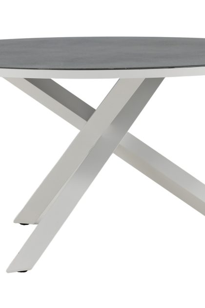 Copacabana matbord utomhus rund 140 cm - grå/vit