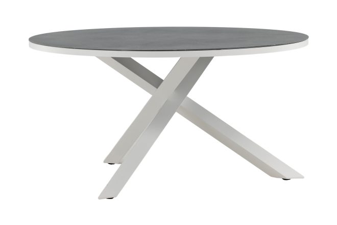 Copacabana matbord utomhus rund 140 cm - grå/vit