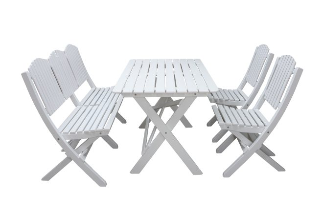 Caféset delpino 125 cm - vit